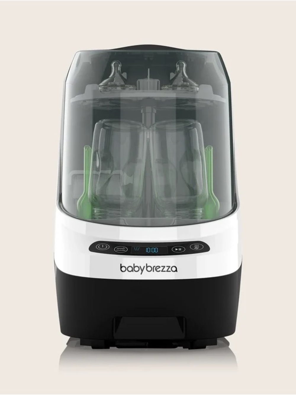 Baby Brezza Electric Bottle Sterilizer & Dryer in Black and White